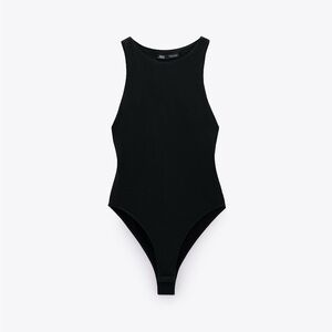 Black Zara halterneck bodysuit